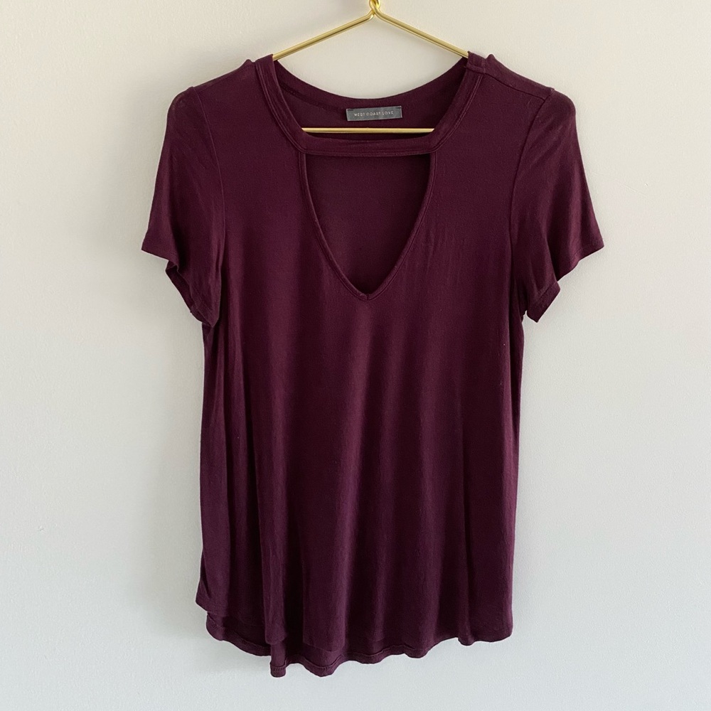 Maroon Choker Top